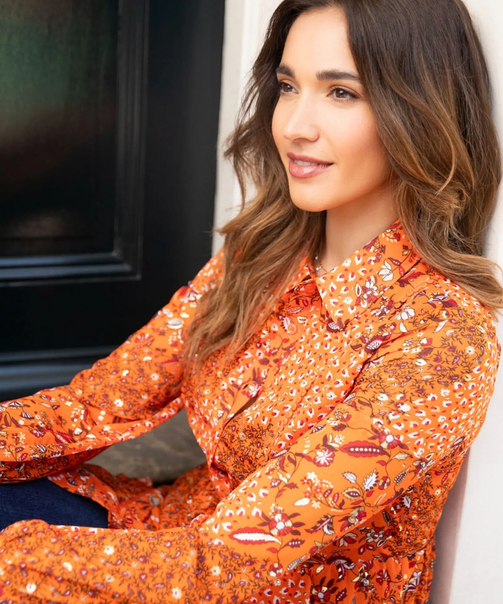 golden_sunset_tunic_dress_6.webp Tops, Tunics & Blouses | Sale Tops, Tunics & Blouses | Women's | Women's Joe Browns Golden Sunset Tunic Dress Orange