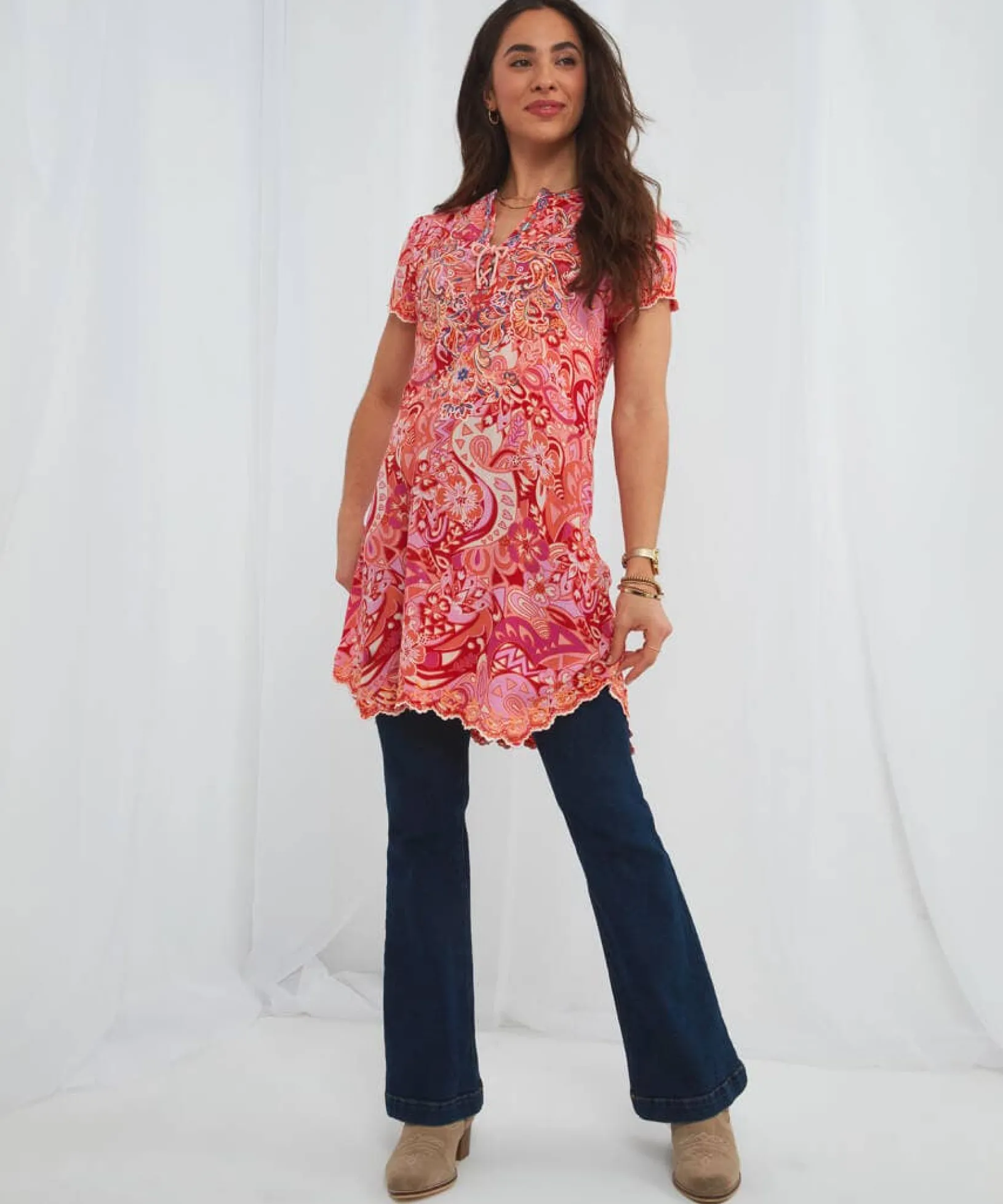 good_times_tunic_0.webp Sale Tops, Tunics & Blouses | Women's Joe Browns Good Times Tunic Pink