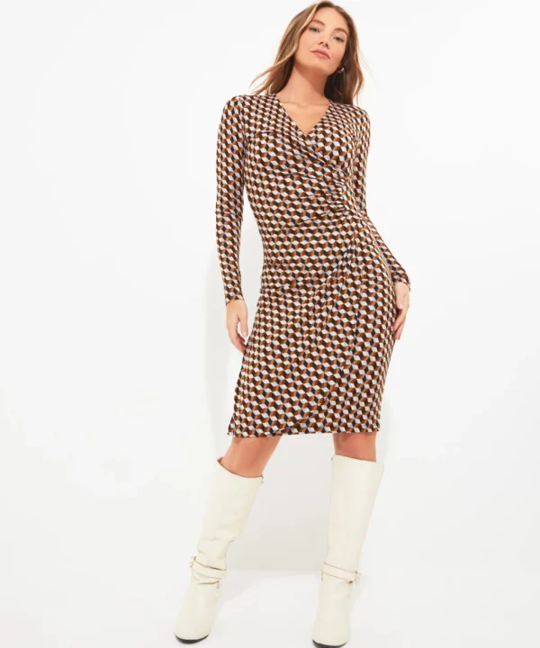 Vintage & Retro Dresses | Midi Dresses | Dresses | Sale Dresses | Top Picks | Top Picks | Women's | Women's Joe Browns Gorgeous Geo Wrap Jersey Dress Multi