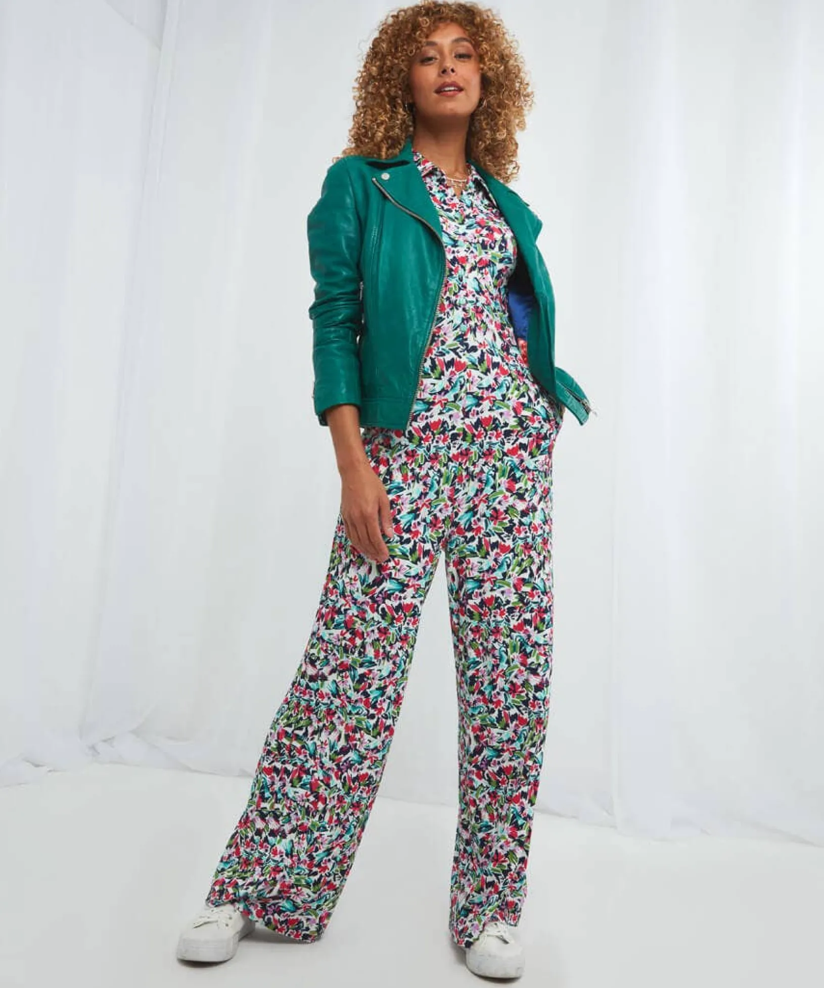 green_with_envy_leather_j_2.webp Sale Leather Jackets | Sale Coats & Jacket | Women's | Women's Joe Browns Green With Envy Leather Jacket Green / Damson