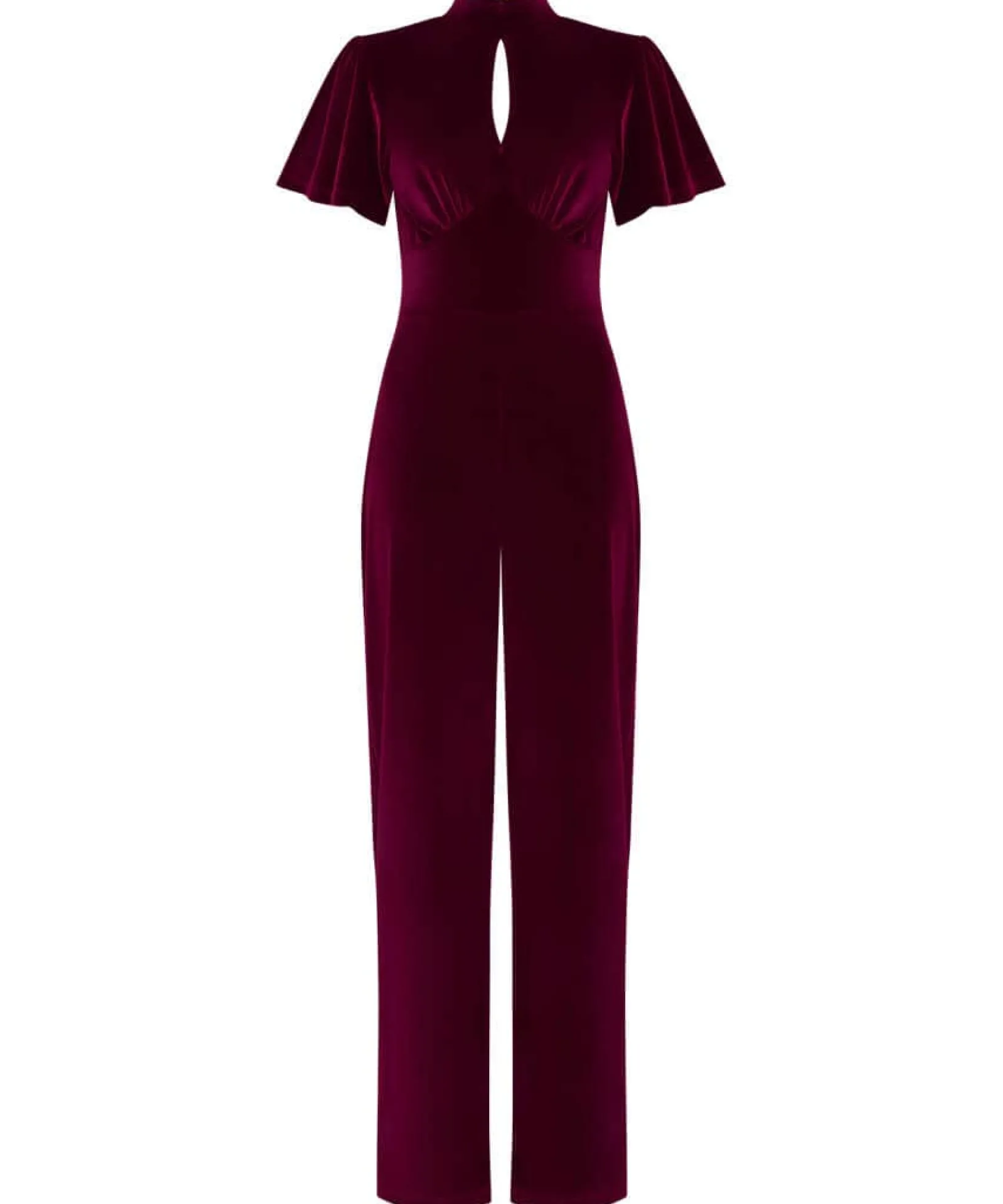 greta_velour_jumpsuit_1.webp Sale Jumpsuits | Sale Jeans & Trousers | Women's | Women's Joe Browns Greta Velour Jumpsuit Berry