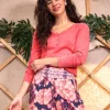 Sale Pyjamas & Loungewear | Sale Tops, Tunics & Blouses | Women's | Women's Joe Browns Heavenly Henley Pink