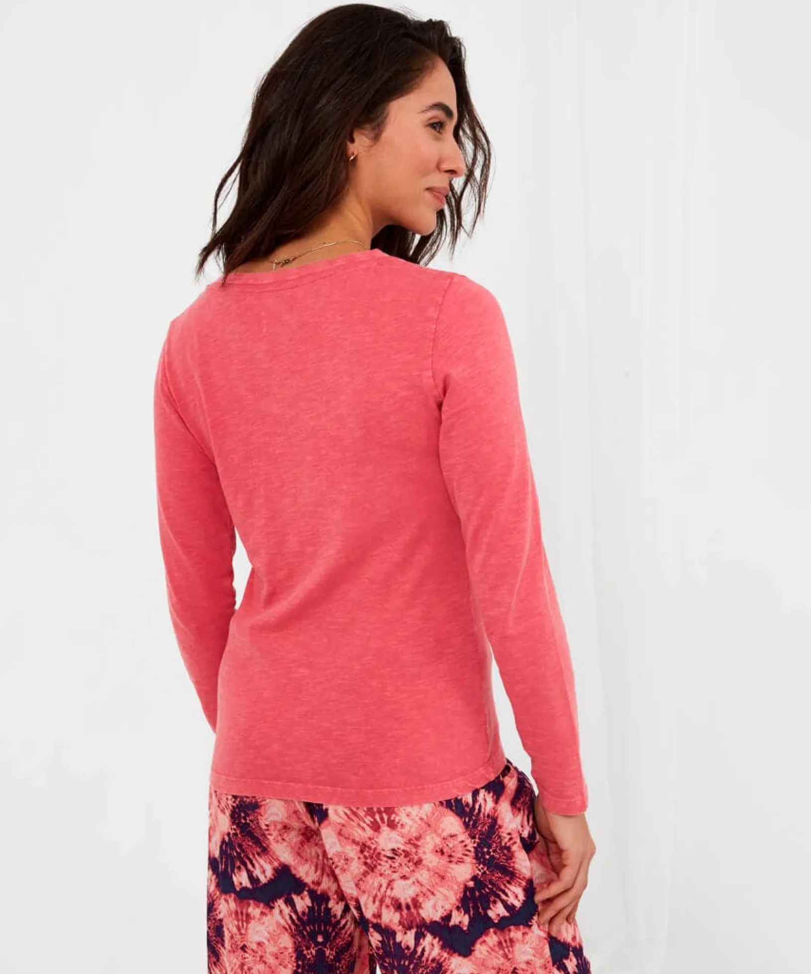 heavenly_henley_4.webp Sale Pyjamas & Loungewear | Sale Tops, Tunics & Blouses | Women's | Women's Joe Browns Heavenly Henley Pink