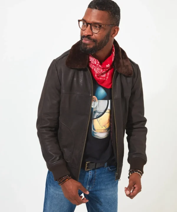 Shop Men's Collection | Leather Jackets | Top Picks | Men,s Joe Browns High Life Leather Jacket Brown