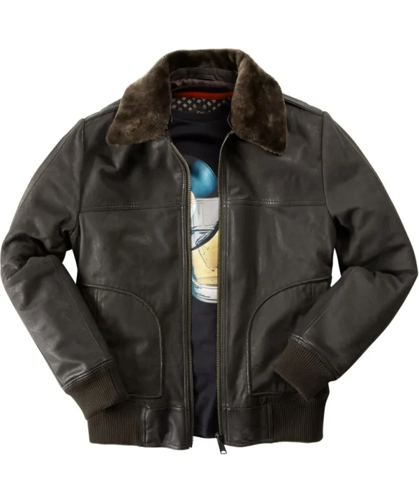Shop Men's Collection | Leather Jackets | Top Picks | Men，s Joe Browns High Life Leather Jacket Brown