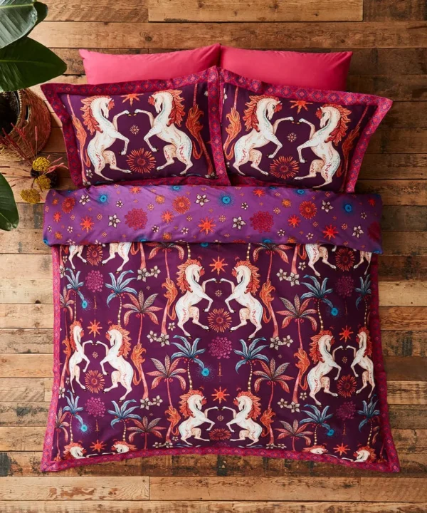 Bedroom | Endless Sunsets | Nature Décor | Animal Décor | Bedding | Home | Home | Home | Home | Home Joe Browns Hypnotic Horses Reversible Bed Set Aubergine