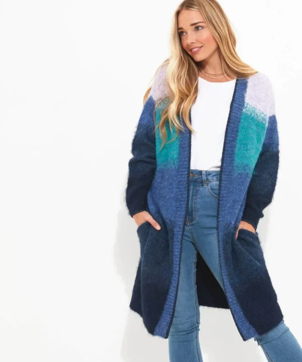 Gifts | Cardigans & Coatigans | Women's | Top Picks Joe Browns Ibiza Ombre Tie Waist Cardigan Blue