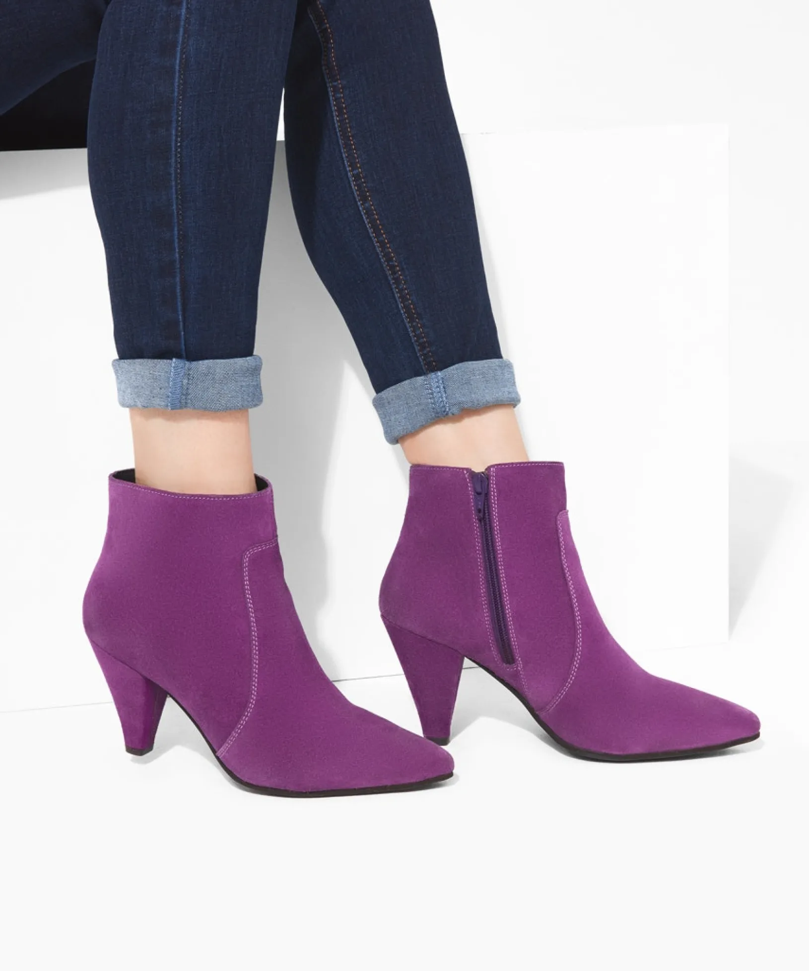 im_obsessed_suede_bootees_1.webp Knee High Boots | Ankle Boots | Party Footwear | Boots & Shoes | Top Picks | Top Picks | Top Picks | Women's Joe Browns I'm Obsessed Suede Bootees Violet / Black