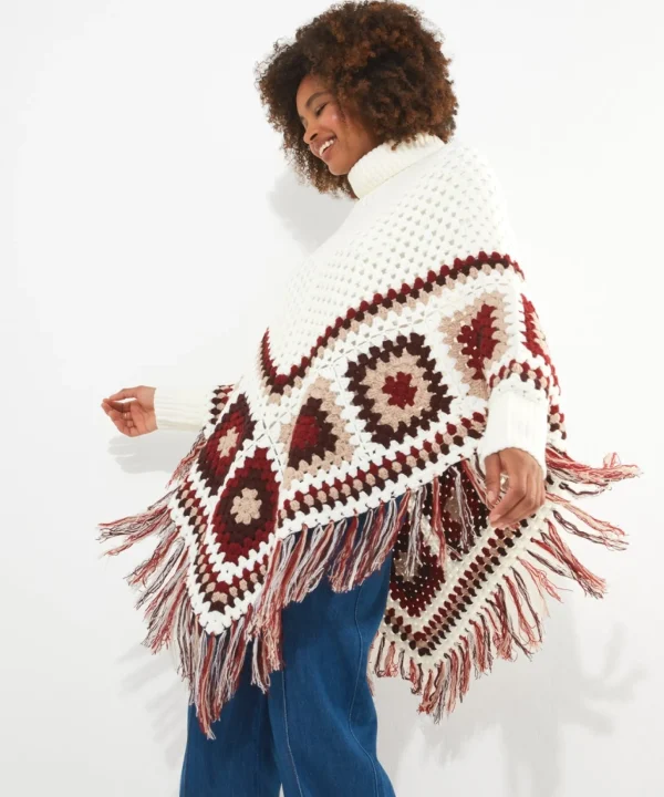 Cardigans & Coatigans | Accessories & Jewellery | Sale Accessories & Jewellery | Top Picks | Women's | Women's Joe Browns Imogen Crochet Poncho Cream Multi