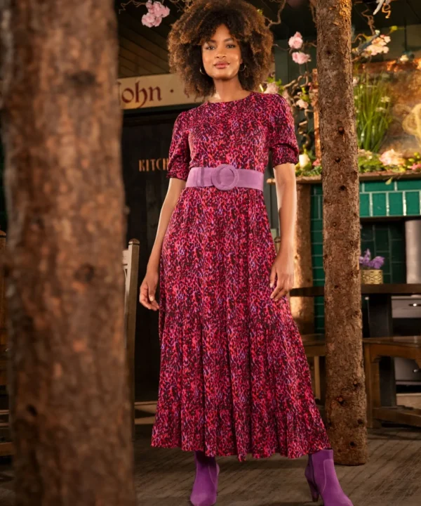 Shop Women's Collection | Vintage & Retro Dresses | Midi Dresses | Dresses | Sale Dresses | Top Picks | Top Picks | Top Picks | Women's | Women's Joe Browns Intelligent Animal Dress Pink