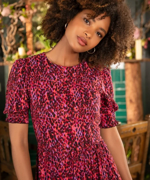 Shop Women's Collection | Vintage & Retro Dresses | Midi Dresses | Dresses | Sale Dresses | Top Picks | Top Picks | Top Picks | Women's | Women's Joe Browns Intelligent Animal Dress Pink
