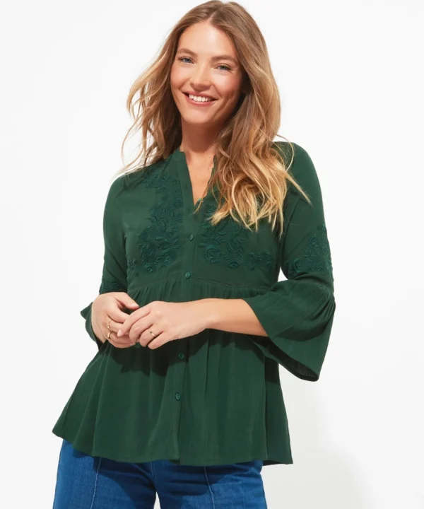 Shop Women's Collection | Tops, Tunics & Blouses | Sale Tops, Tunics & Blouses | Top Picks | Women's | Women's Joe Browns Into The Woods Blouse Green