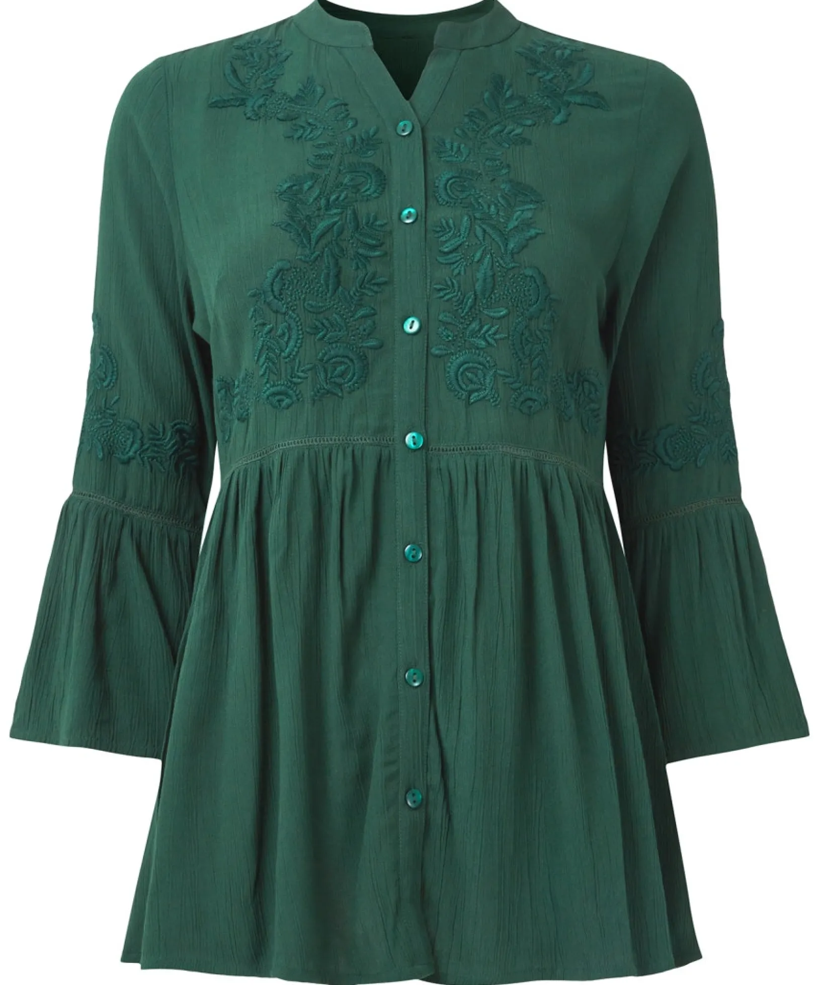 into_the_woods_blouse_1.webp Shop Women's Collection | Tops, Tunics & Blouses | Sale Tops, Tunics & Blouses | Top Picks | Women's | Women's Joe Browns Into The Woods Blouse Green