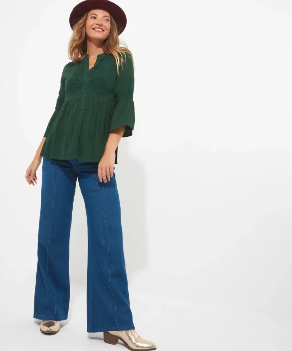 Shop Women's Collection | Tops, Tunics & Blouses | Sale Tops, Tunics & Blouses | Top Picks | Women's | Women's Joe Browns Into The Woods Blouse Green