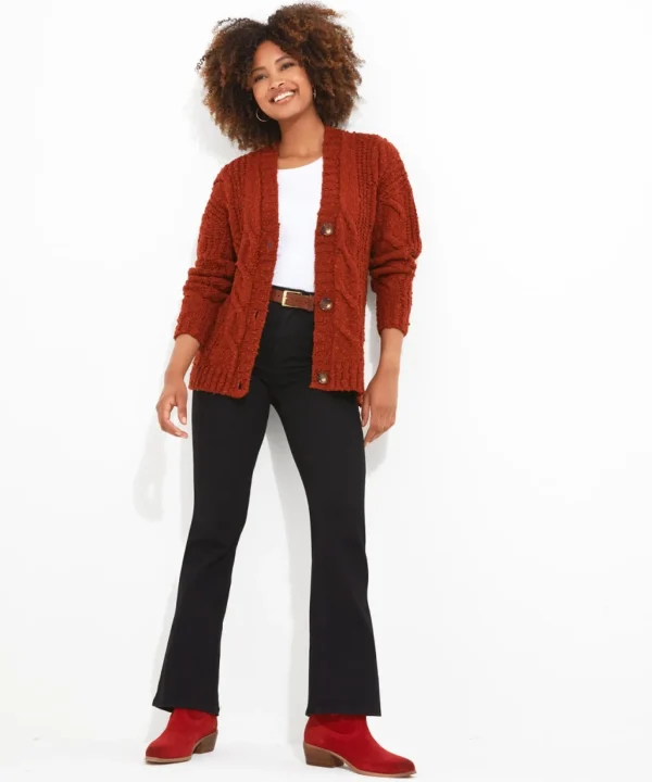 Shop Women's Collection | Cardigans & Coatigans | Sale Knitwear & Jumpers | Top Picks | Top Picks | Women's Joe Browns Joe's Cosy Cable Cardigan Rust