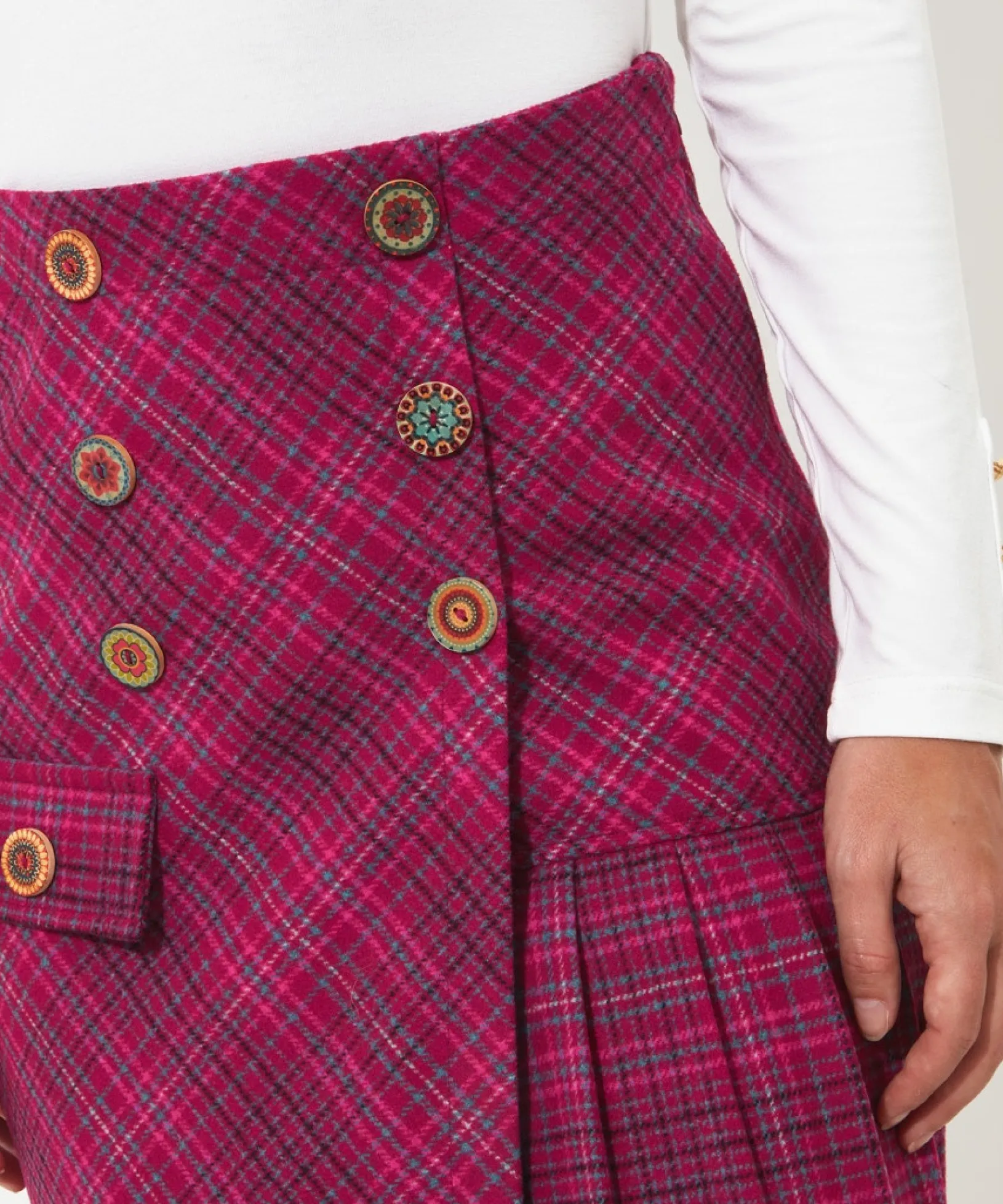 joes_favourite_checked_sk_4.webp Shop Women's Collection | Skirts | Sale Skirts | Top Picks | Women's | Women's Joe Browns Joe's Favourite Checked Skirt Multi