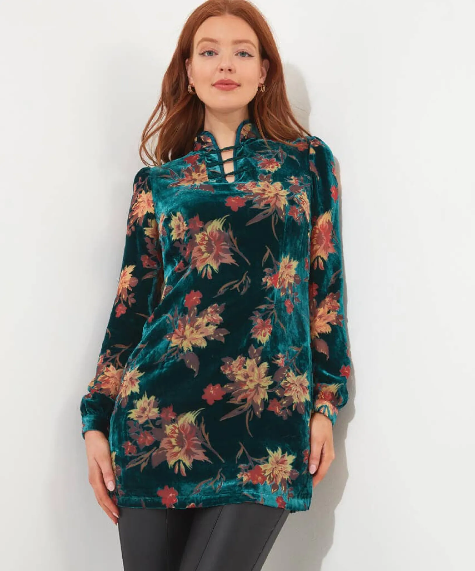 joes_favourite_devore_tun_2.webp Shop Women's Collection | Velvet & Devor茅 Dresses | Party Dresses | Occasion Outfits | Tops, Tunics & Blouses | Dresses | Sale Tops, Tunics & Blouses | Top Picks | Top Picks | Top Picks | Top Picks | Women's | Women's | Women's Joe Browns Joe's Favourite Devore Tunic Green