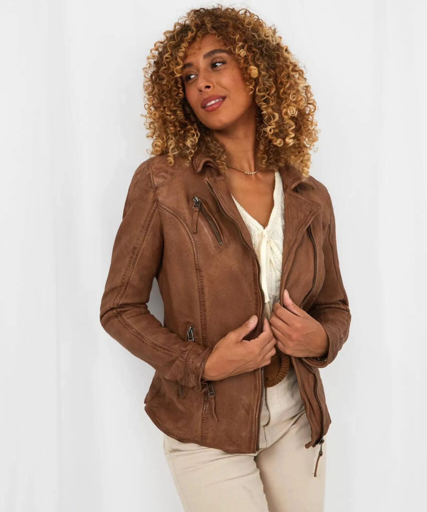 joes_favourite_leather_bi_0.webp Leather Jackets & Clothing | Coats & Jackets | Sale Leather Jackets | Sale Coats & Jacket | Women's | Women's | Women's | Women's Joe Browns Joe's Favourite Leather Biker Jacket Tan / Deep Pine
