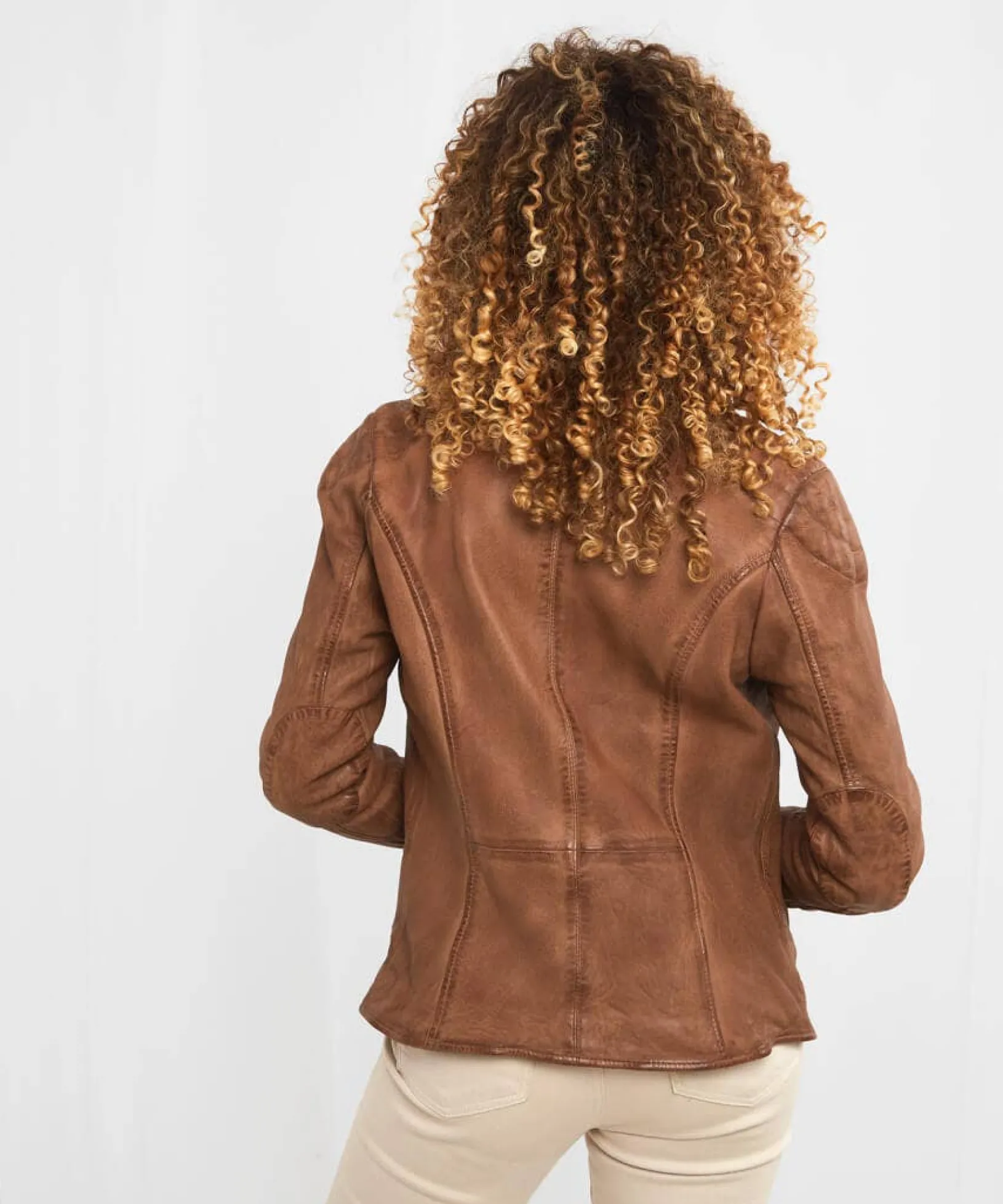 joes_favourite_leather_bi_3.webp Leather Jackets & Clothing | Coats & Jackets | Sale Leather Jackets | Sale Coats & Jacket | Women's | Women's | Women's | Women's Joe Browns Joe's Favourite Leather Biker Jacket Tan / Deep Pine