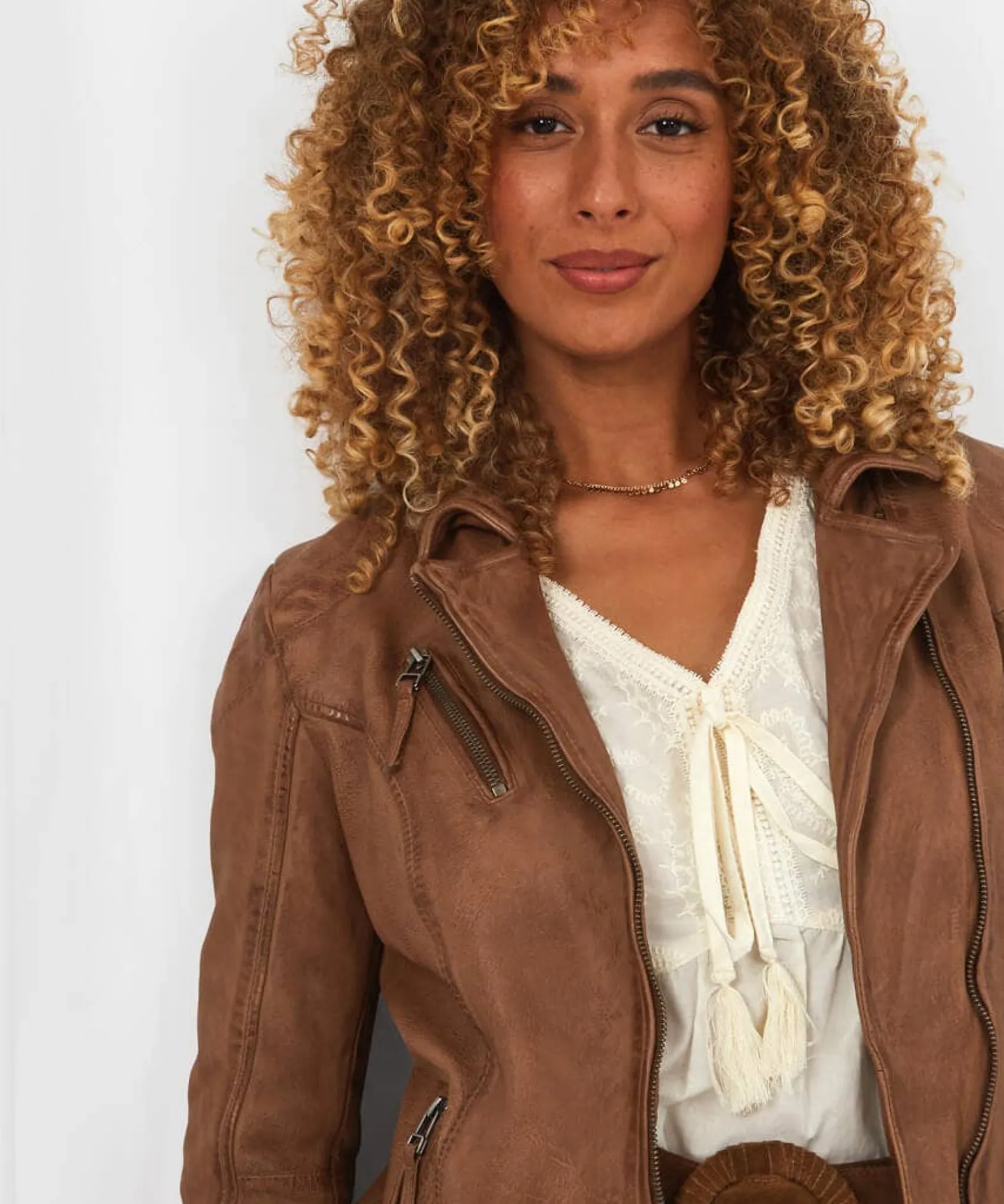 joes_favourite_leather_bi_4.webp Leather Jackets & Clothing | Coats & Jackets | Sale Leather Jackets | Sale Coats & Jacket | Women's | Women's | Women's | Women's Joe Browns Joe's Favourite Leather Biker Jacket Tan / Deep Pine