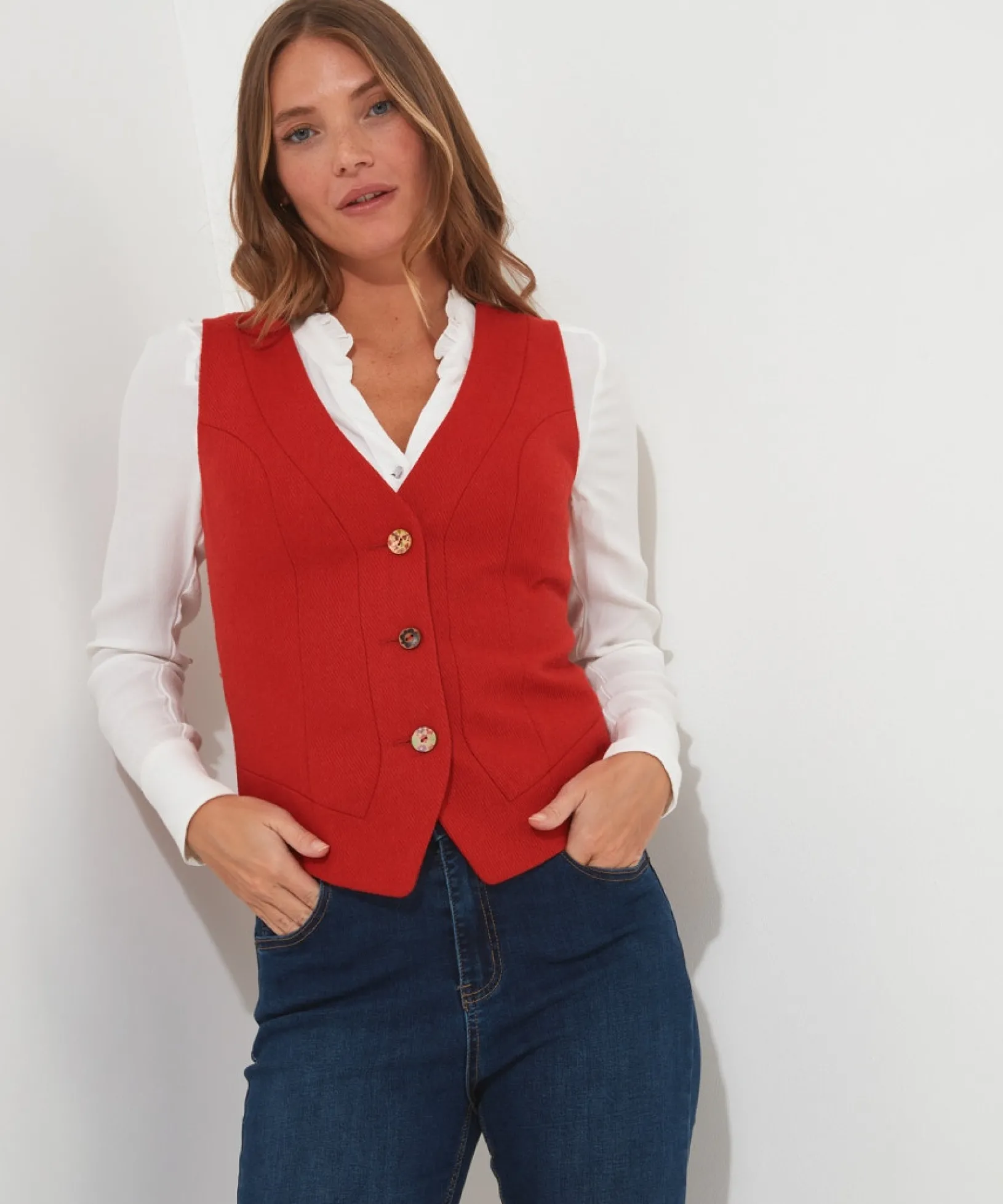 joes_favourite_waistcoat_0.webp Waistcoats | Coats & Jackets | Sale Waistcoats | Sale Coats & Jacket | Women's | Women's | Women's | Women's Joe Browns Joe's Favourite Waistcoat Bright Orange