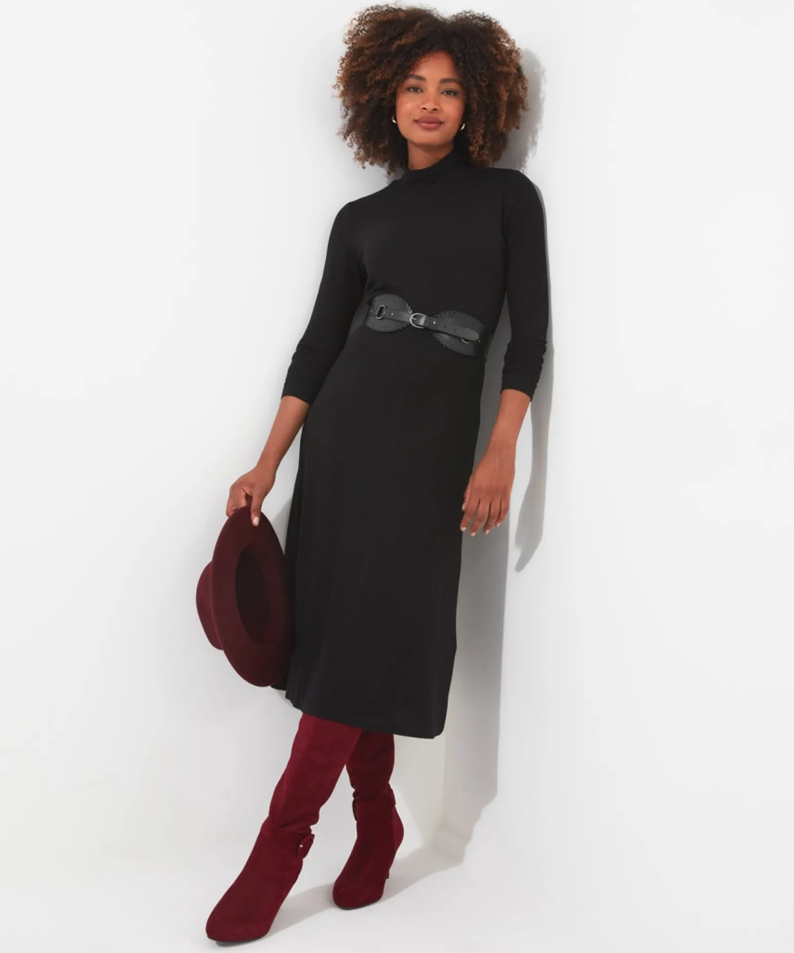 katie_knitted_jersey_dres_0.webp Shop Women's Collection | Cardigans & Coatigans | Dresses | Sale Dresses | Top Picks | Top Picks | Women's | Women's Joe Browns Katie Knitted Jersey Dress Black