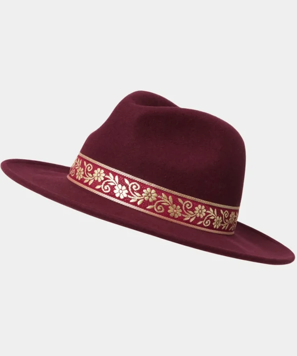 Accessories & Jewellery | Women's Joe Browns Keep It Sleek Wool Fedora Burgundy