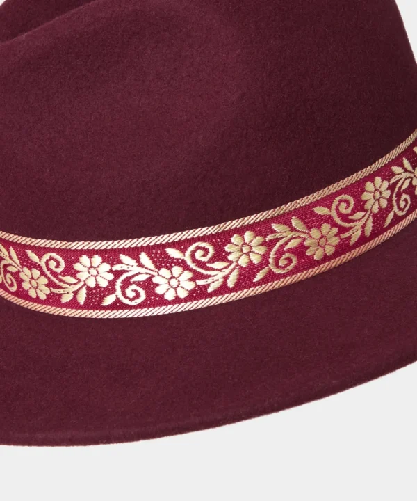 Accessories & Jewellery | Women's Joe Browns Keep It Sleek Wool Fedora Burgundy