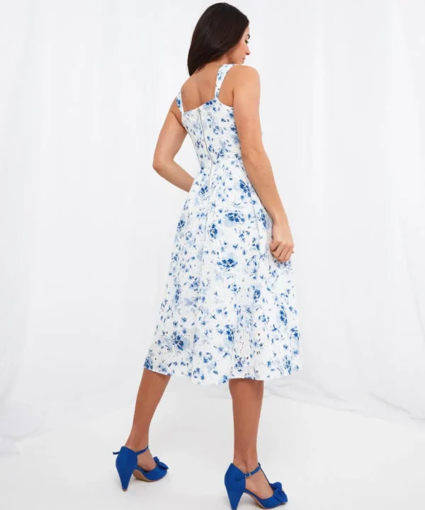 Sale Dresses | Women's Joe Browns Kiera Broderie Dress Blue