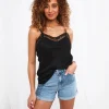 Tops, Tunics & Blouses | Sale Tops, Tunics & Blouses | Women's | Women's Joe Browns Lace Trim Cami Vest Black / Orange