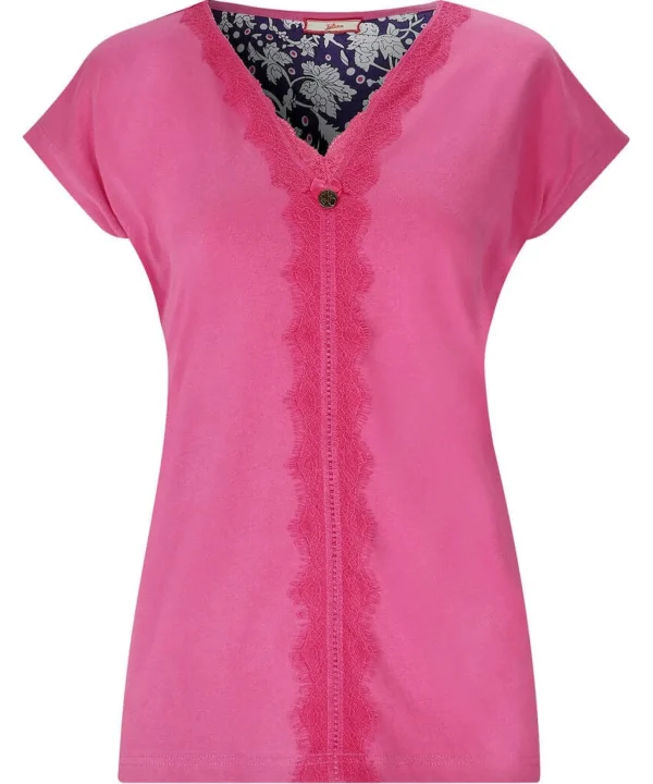 Sale Pyjamas & Loungewear | Women's Joe Browns Lacey Lounge Top Pink