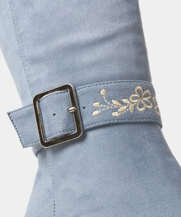 Sale Boots & Shoes | Women's Joe Browns Lakeside Embroidered Detail Boots Pale Blue