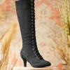 Knee High Boots | Party Footwear | Boots & Shoes | Top Picks | Top Picks | Women's Joe Browns Layla Lace Up Embroidered Boots Black
