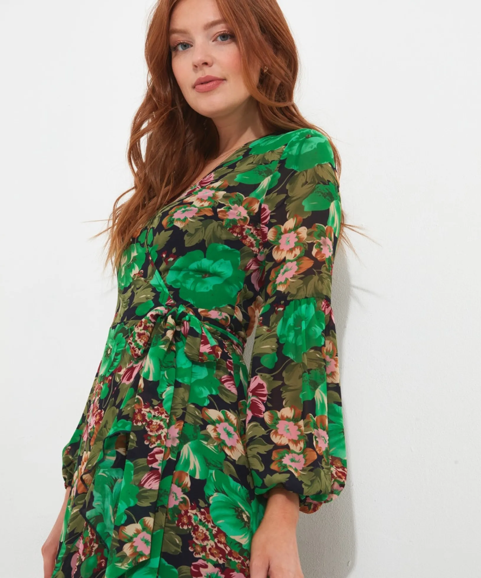 lily_printed_wrap_dress_3.webp Midi Dresses | Dresses | Sale Dresses | Top Picks | Women's | Women's Joe Browns Lily Printed Wrap Dress Multi