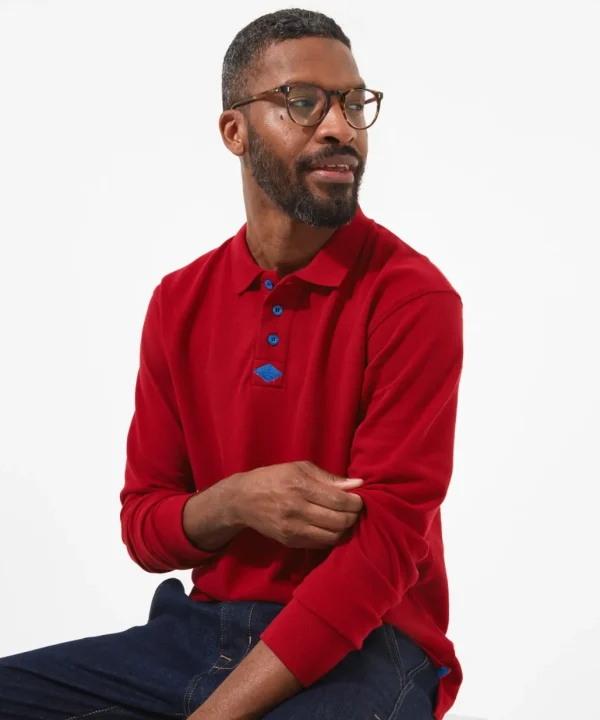 Shop Men's Collection | Henley Tops | Tops & T-Shirts | Sale Tops & T-Shirts | Top Picks | Men,s | Men,s | Men,s Joe Browns Long Sleeve Perfect Polo Red / Purple