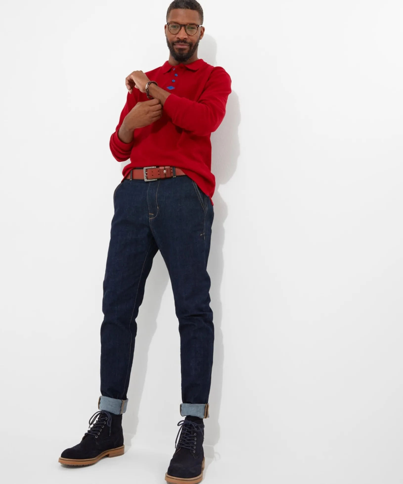 long_sleeve_perfect_polo_3.webp Shop Men's Collection | Henley Tops | Tops & T-Shirts | Sale Tops & T-Shirts | Top Picks | Men,s | Men,s | Men,s Joe Browns Long Sleeve Perfect Polo Red / Purple
