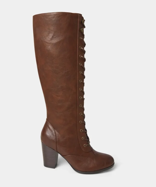 Knee High Boots | Boots & Shoes | Top Picks | Women's Joe Browns Louis Street Lace Up Boots Rich Brown