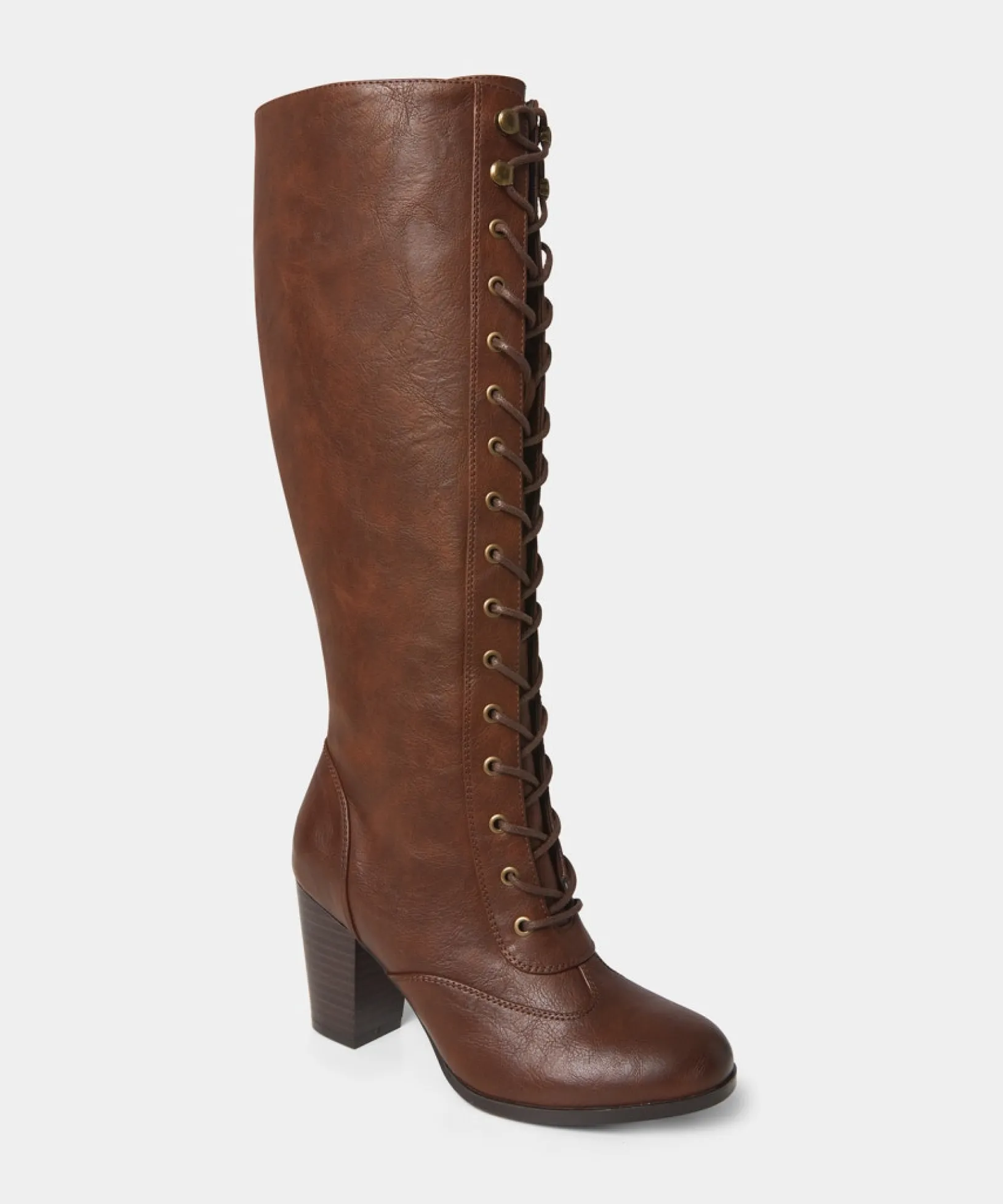 louis_street_lace_up_boot_2.webp Knee High Boots | Boots & Shoes | Top Picks | Women's Joe Browns Louis Street Lace Up Boots Rich Brown