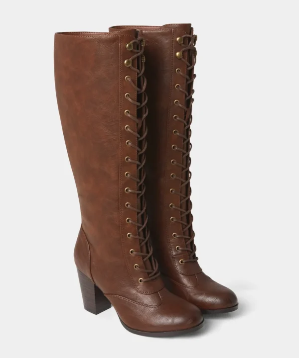 Knee High Boots | Boots & Shoes | Top Picks | Women's Joe Browns Louis Street Lace Up Boots Rich Brown