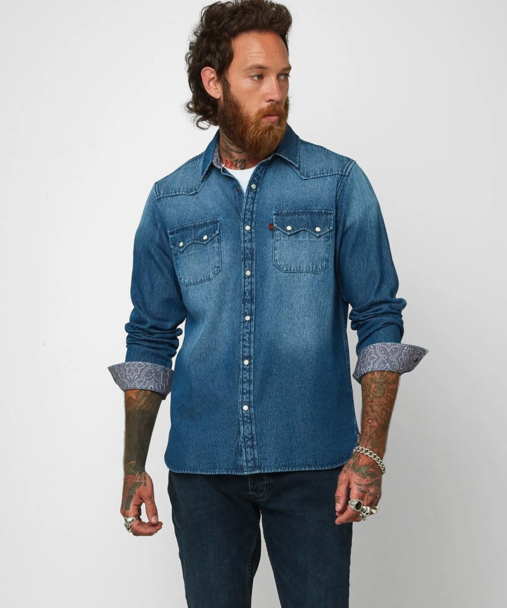 loved_and_lived_in_denim__0.webp Shirts | Men,s Joe Browns Loved And Lived In Denim Shirt Blue