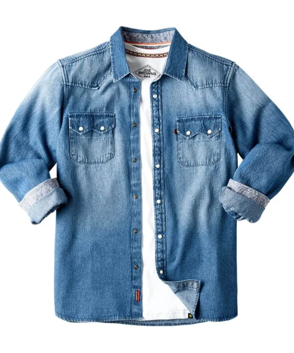 Shirts | Men，s Joe Browns Loved And Lived In Denim Shirt Blue