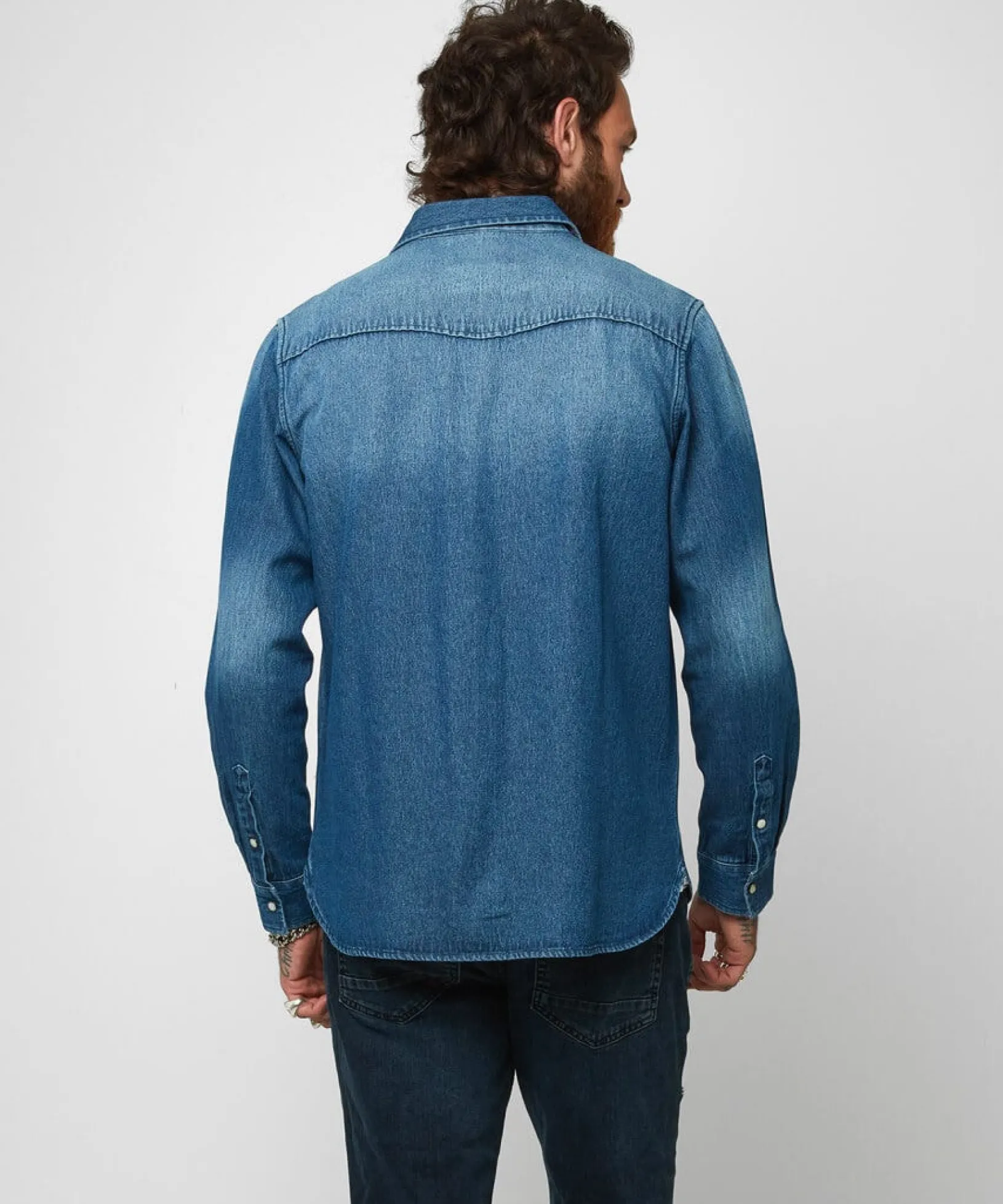 loved_and_lived_in_denim__2.webp Shirts | Men,s Joe Browns Loved And Lived In Denim Shirt Blue