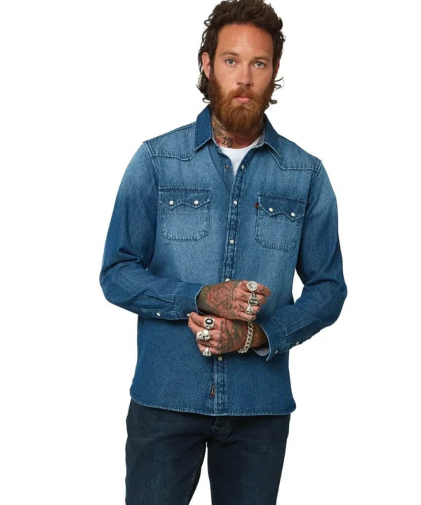 Shirts | Men,s Joe Browns Loved And Lived In Denim Shirt Blue