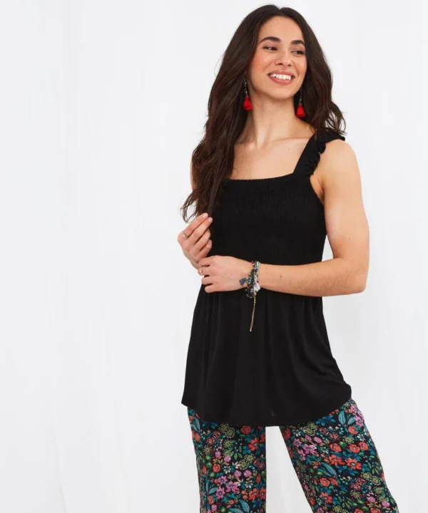 Sale Tops, Tunics & Blouses | Women's Joe Browns Lovely Shirred Top Black / White