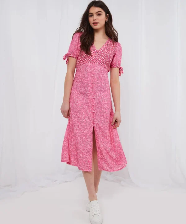 Sale Dresses | Women's Joe Browns Lucy Mix and Match Midi Dress Pink