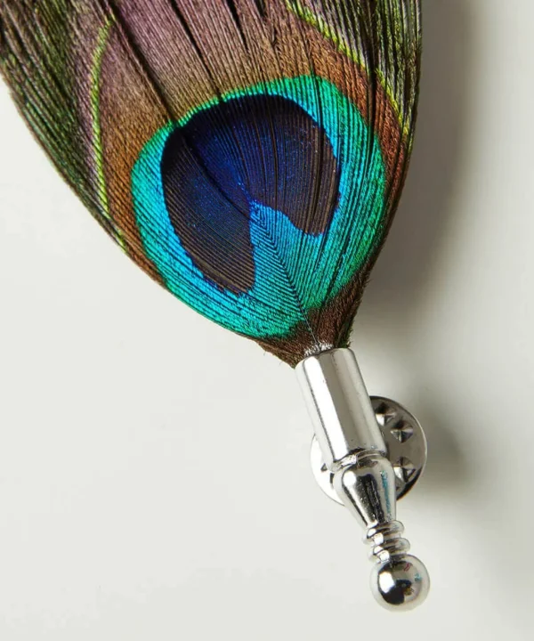 Men's Partywear | Men's Tailoring | Accessories | Top Picks | Top Picks | Men，s Joe Browns Luxury Peacock Feather Pin Multi