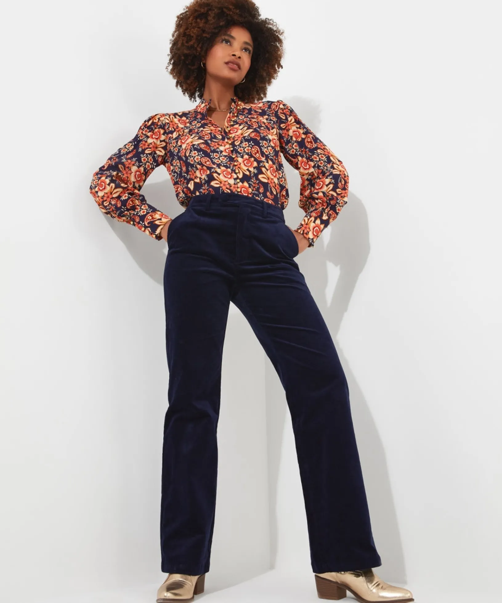 marvellous_moleskin_trous_0.webp Shop Women's Collection | Jeans & Trousers | Top Picks | Women's Joe Browns Marvellous Moleskin Trousers Midnight