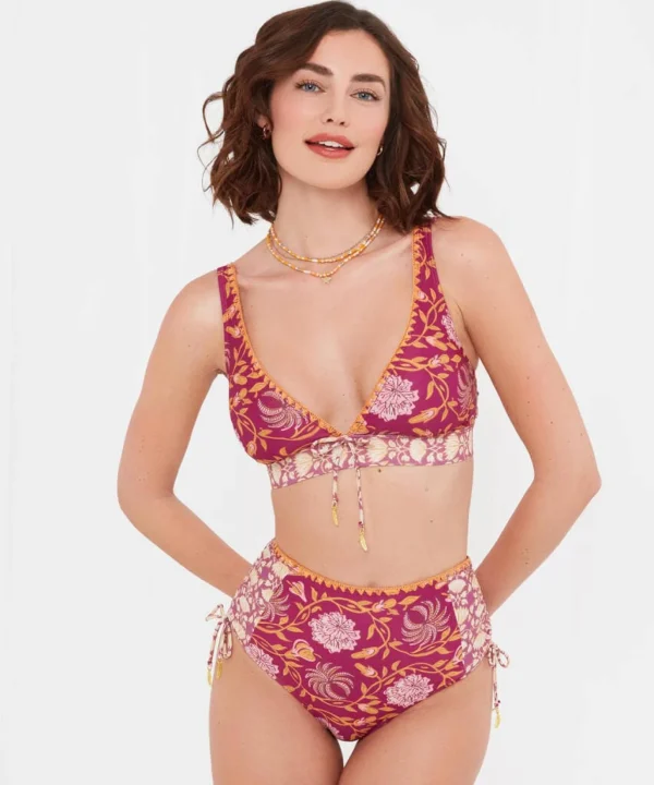 Swimwear | Women's Joe Browns Mexicano Boho Bikini Top Raspberry Multi