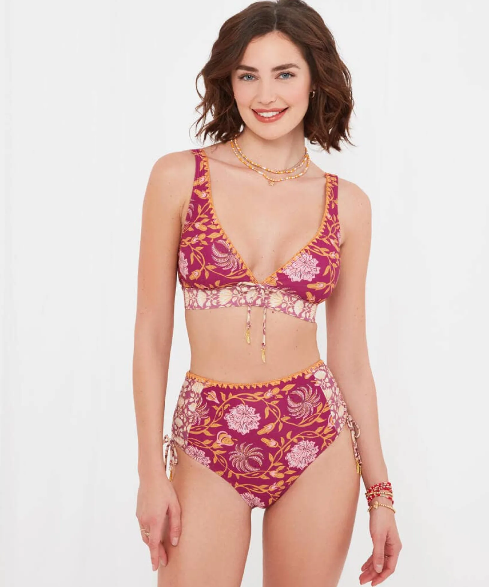 mexicano_boho_waist_brief_0.webp Swimwear | Women's Joe Browns Mexicano Boho Waist Briefs Raspberry Multi