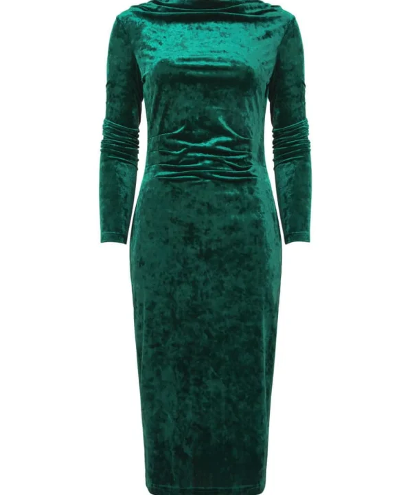 Shop Women's Collection | Vintage & Retro Dresses | Velvet & Devor茅 Dresses | Midi Dresses | Party Dresses | Occasion Outfits | Dresses | Sale Dresses | Top Picks | Top Picks | Top Picks | Top Picks | Top Picks | Top Picks | Women's | Women's Joe Browns Midnight Crushed Velvet Dress Green
